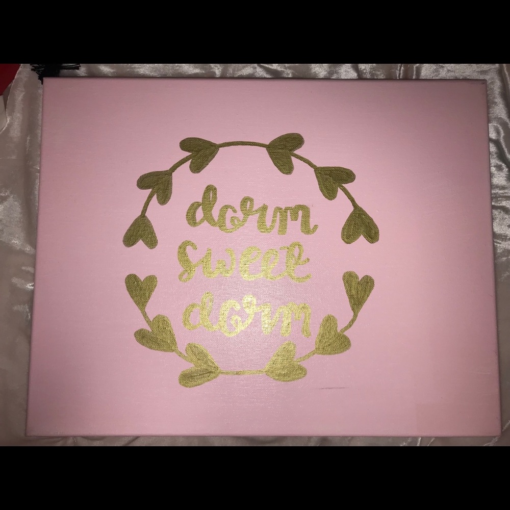 “dorm sweet dorm” canvas